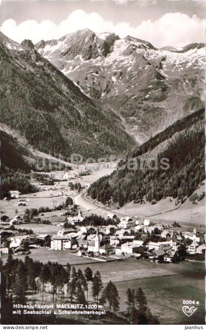 Hohenluftkurort Mallnitz 1200 m mit Seebachtal u. Scheinbrettkogel - mountains - Alps - 5004 - 1967 - Austria - used - JH Postcards