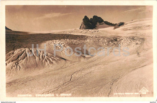 Dachstein Dirndln Karlseisfeld - glacier - mountains - old postcard - 1924 - Austria - used - JH Postcards