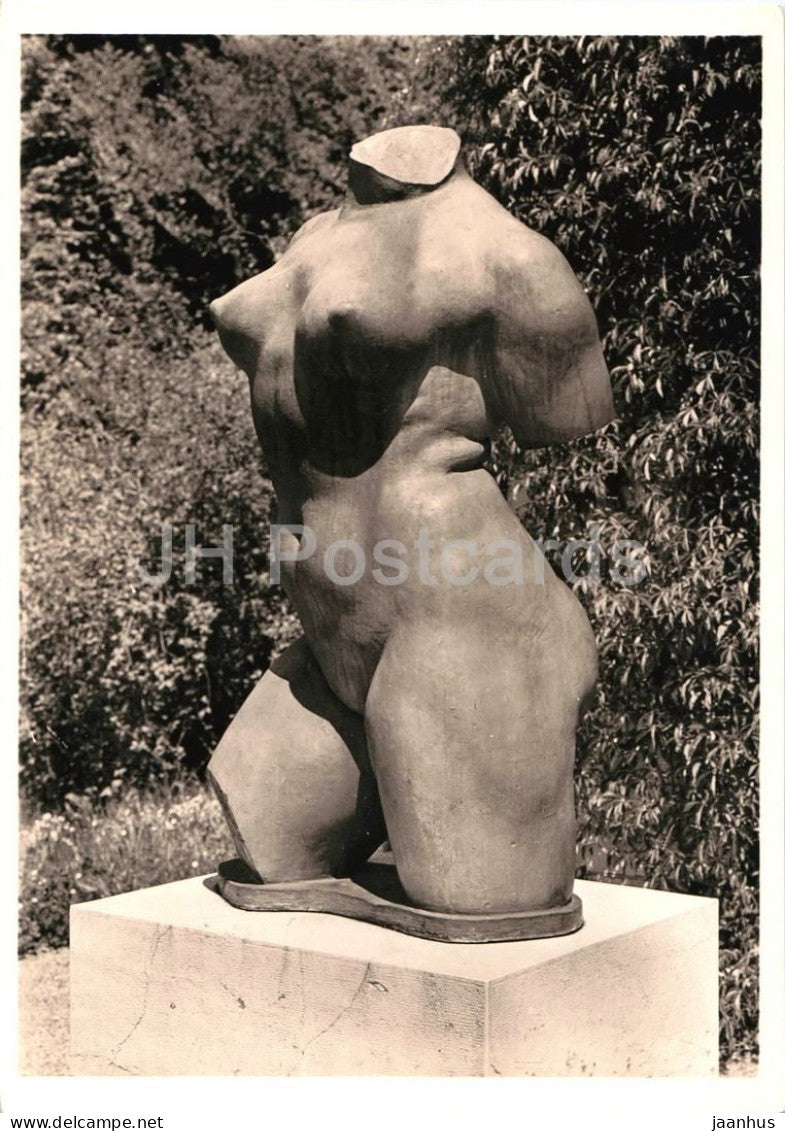 sculpture by Aristide Maillol - Torso - lead cast - French art - Weltkunstkarte Nr. 540 - Germany - unused - JH Postcards