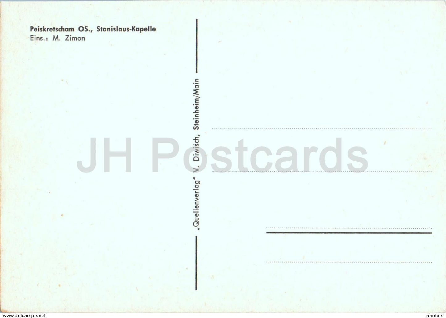 Peiskretscham OS. - Pyskowice - Stanislaus Kapelle - chapel - Schlesien - Silesia - old postcard - Poland - unused