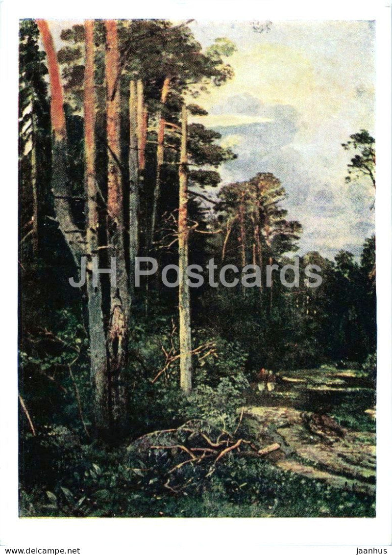 painting by A. K. Savrasov - Forest Road in Sokolniki - Russian art - 1963 - Russia USSR - unused - JH Postcards