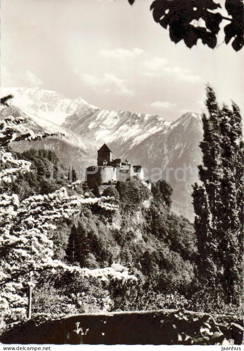 Schloss Vaduz - Furstentum Liechtenstein - castle - mountains - panorama - 7729 - old postcard - Liechtenstein - unused - JH Postcards