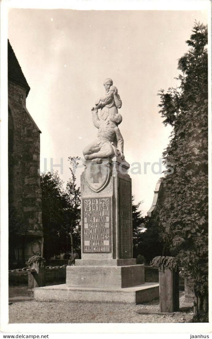 Vocklamarkt - Kriegerdenkmal - military monument - old postcard - 1921 - Austria - used - JH Postcards