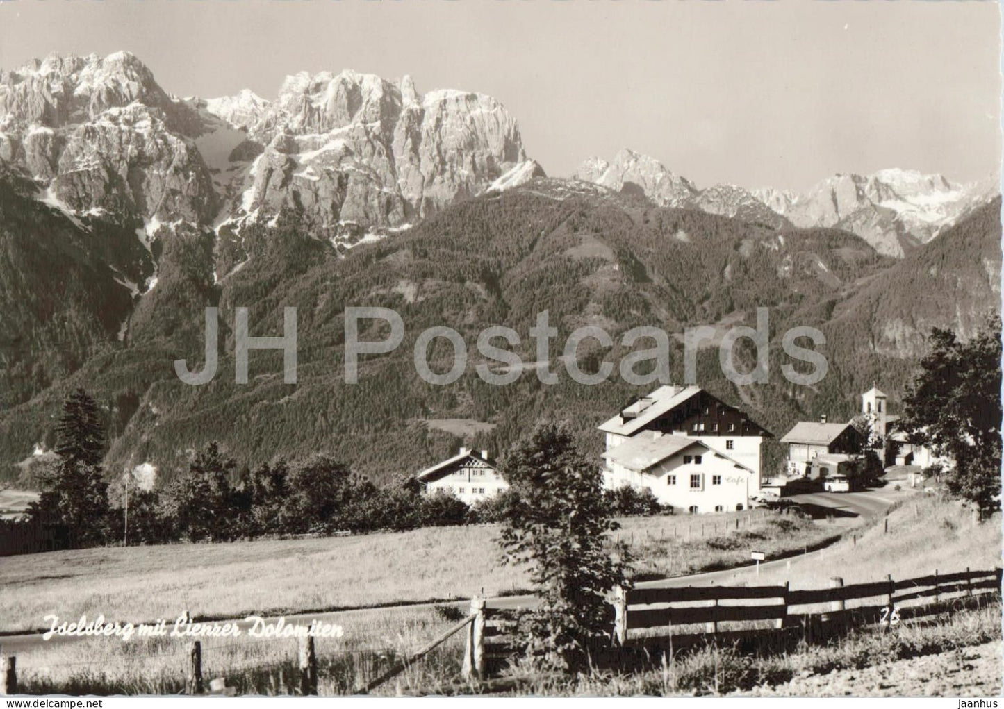 Iselsberg mit Lienzer Dolomiten - mountains - Alps - village - 26 - old postcard - Austria - unused - JH Postcards