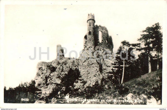 Ruine Turkensturz an der Aspangbahn - castle ruins - No. 9402 - old postcard - 1930 - Austria - used - JH Postcards