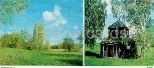Pushkin places of the Upper Volga river - near Malinniki village - chapel - 1983 - Russia USSR - unused - JH Postcards