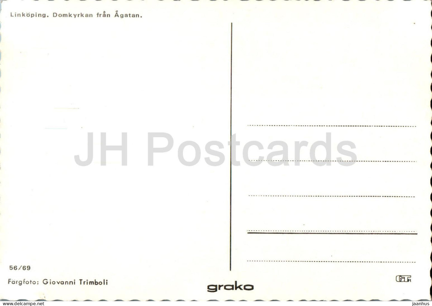 Linkoping - Domkyrkan fran Agatan - cathédrale - 56/69 - Suède - inutilisé 