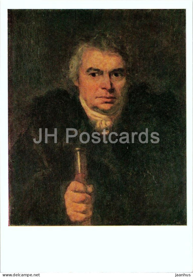 painting by Orest Kiprensky - Portrait of the Artists Father A. K. Shvalbe - Russian art - 1963 - Russia USSR - unused - JH Postcards