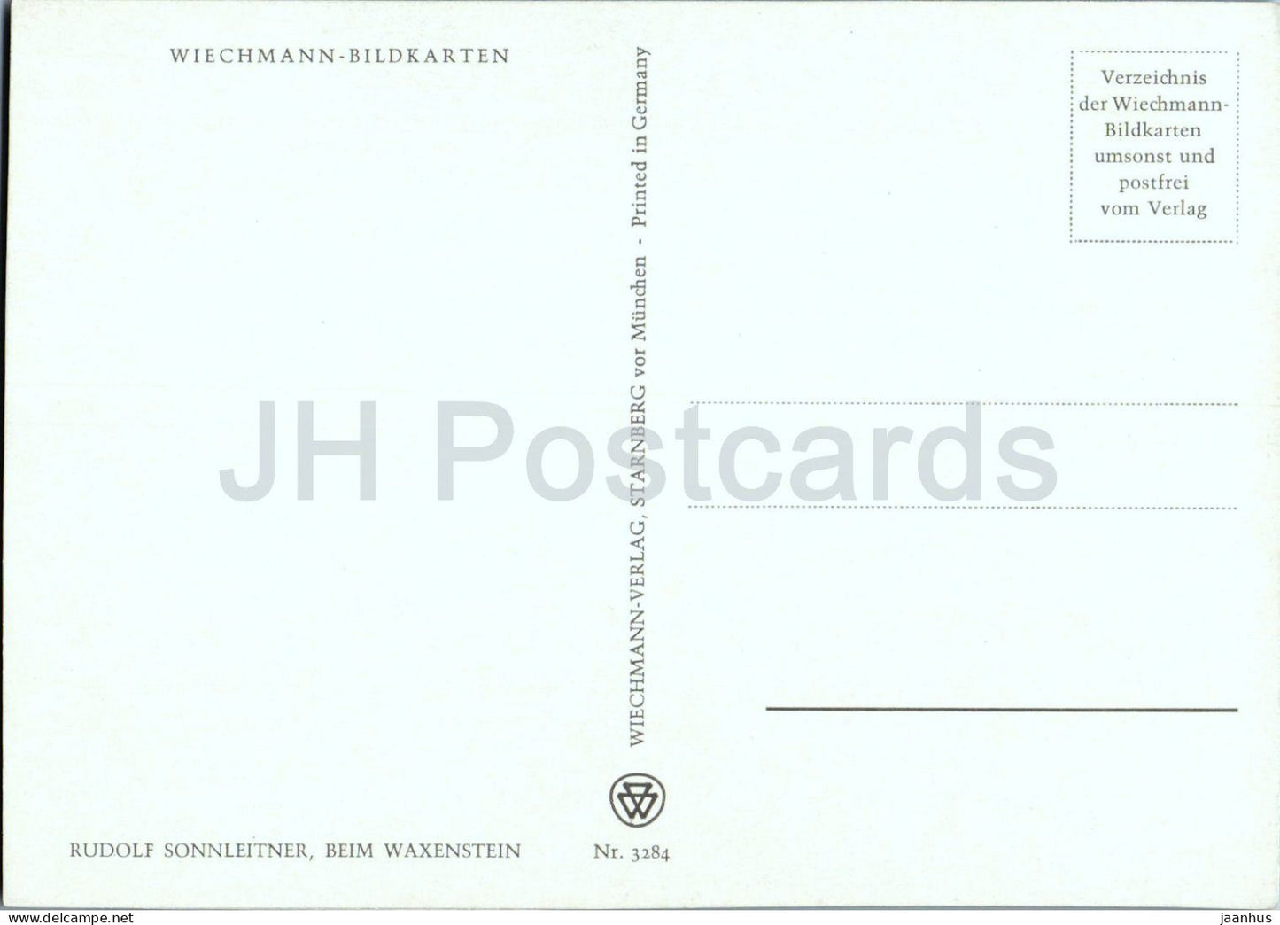 painting by Rudolf Sonnleitner - At the Waxenstein - Beim Waxenstein - German art - 3284 - Germany - unused