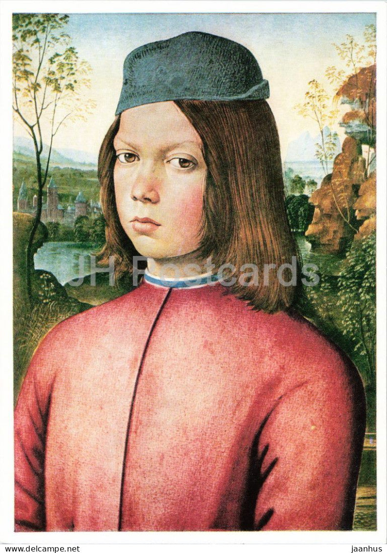 painting by Pinturicchio - Portrait of a Boy - Bildnis eines Knaben - Italian art - 1976 - Germany DDR - unused - JH Postcards