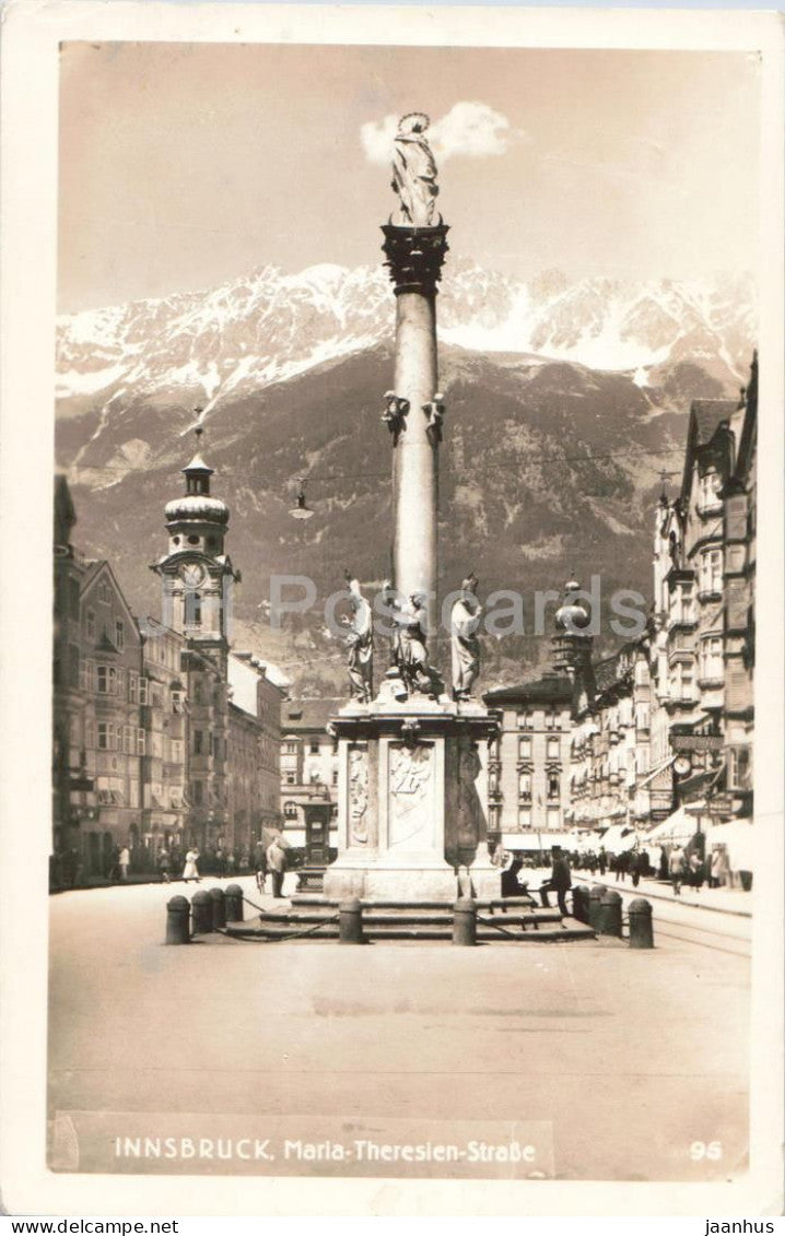 Innsbruck - Maria-Theresien-Strasse - City view - No. 96 - old postcard - 1958 - Austria - used - JH Postcards