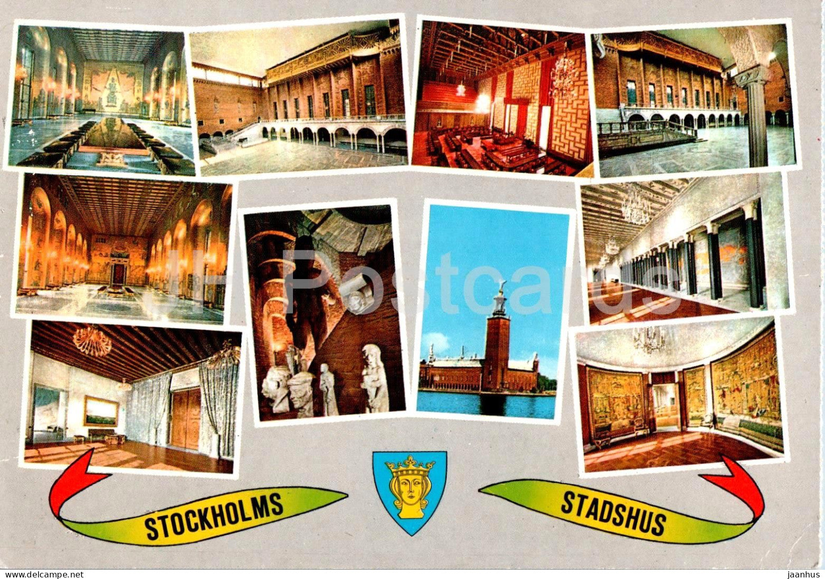 Stockholm - Stadshuset - City Hall - multiview - 123 - Sweden - unused - JH Postcards