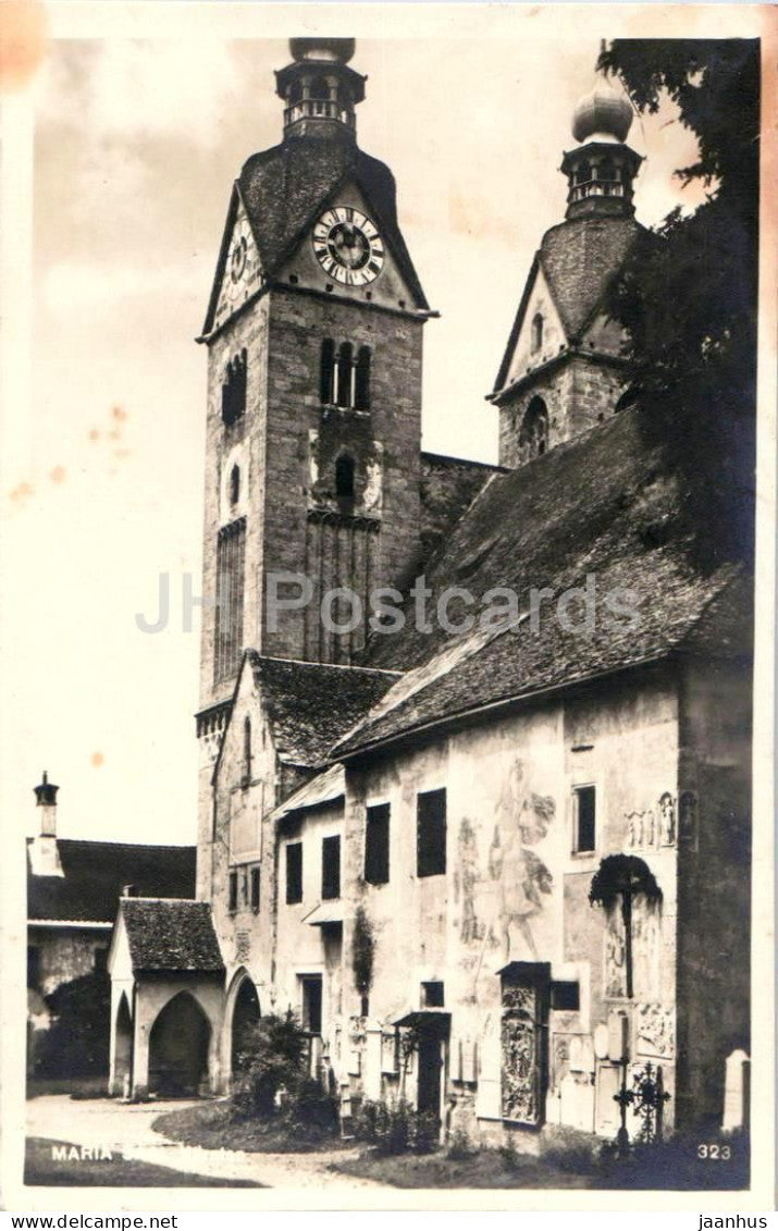 Maria Saal - Karnten - Doppelturmige Pfarrkirche - Parish Church - No. 323 - old postcard - 1928 - Austria - used - JH Postcards