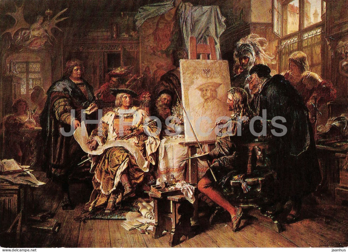 painting by Karl Jager - Durer Painting Emperor Maximilian I - Durer malt Kaiser Maximilian I - Germany - unused - JH Postcards