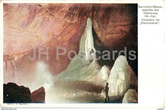 Dachstein Rieseneishohle bei Obertraun - Eissaulen im Parzivaldom - cave - 13 - old postcard - Austria - unused - JH Postcards