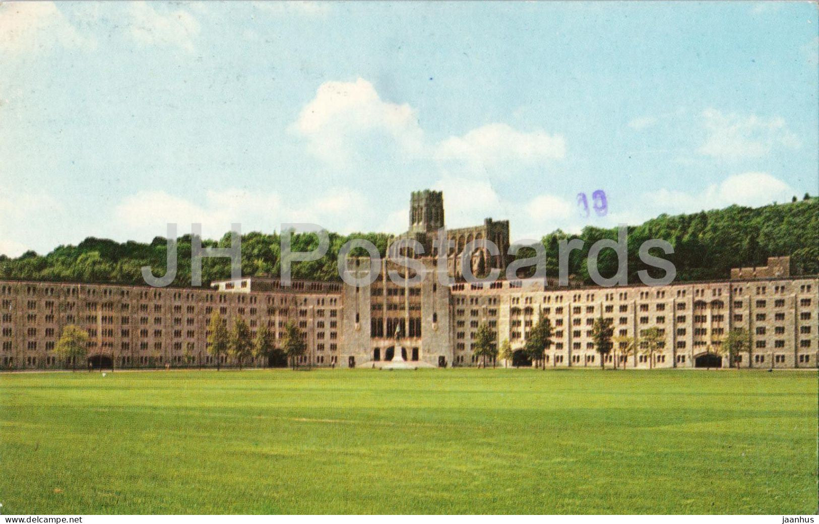 Washington Hall with Cadet Chapel in Background - West Point - New York - 1975 - USA - used - JH Postcards