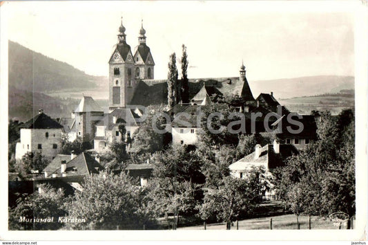 Maria Saal - Karnten - Gesamtansicht mit Kirche - general view with church - 765 - old postcard - 1935 - Austria - used - JH Postcards