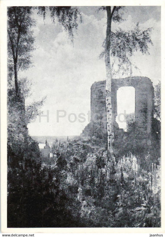 Tost OS. - Toszek - Burgruine - Castle ruins - Schlesien - Silesia - old postcard - Poland - unused - JH Postcards