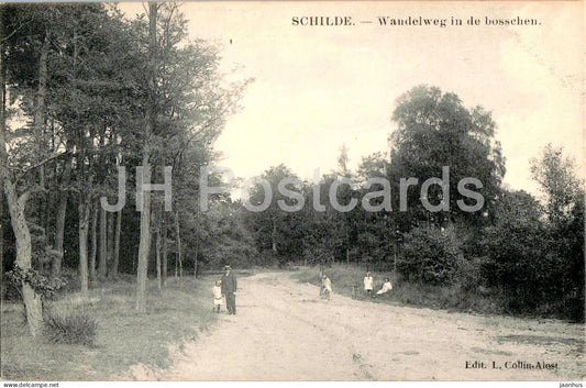Schilde - Wandelweg in de bosschen - Walking Path in the Woods - old postcard - 1910s - Belgium - unused - JH Postcards