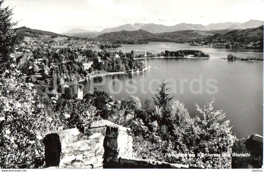 Portschach am Worthersee von der Gloriette - lake - town - mountains - Alps - 770 - 1962 - Austria - used - JH Postcards