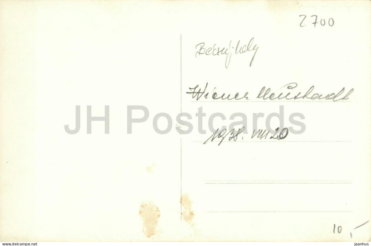 Wiener Neustadt - Vienne - scène de rue avec cyclistes et Alpes - vélo - photo - 1938 - Autriche - d'occasion 