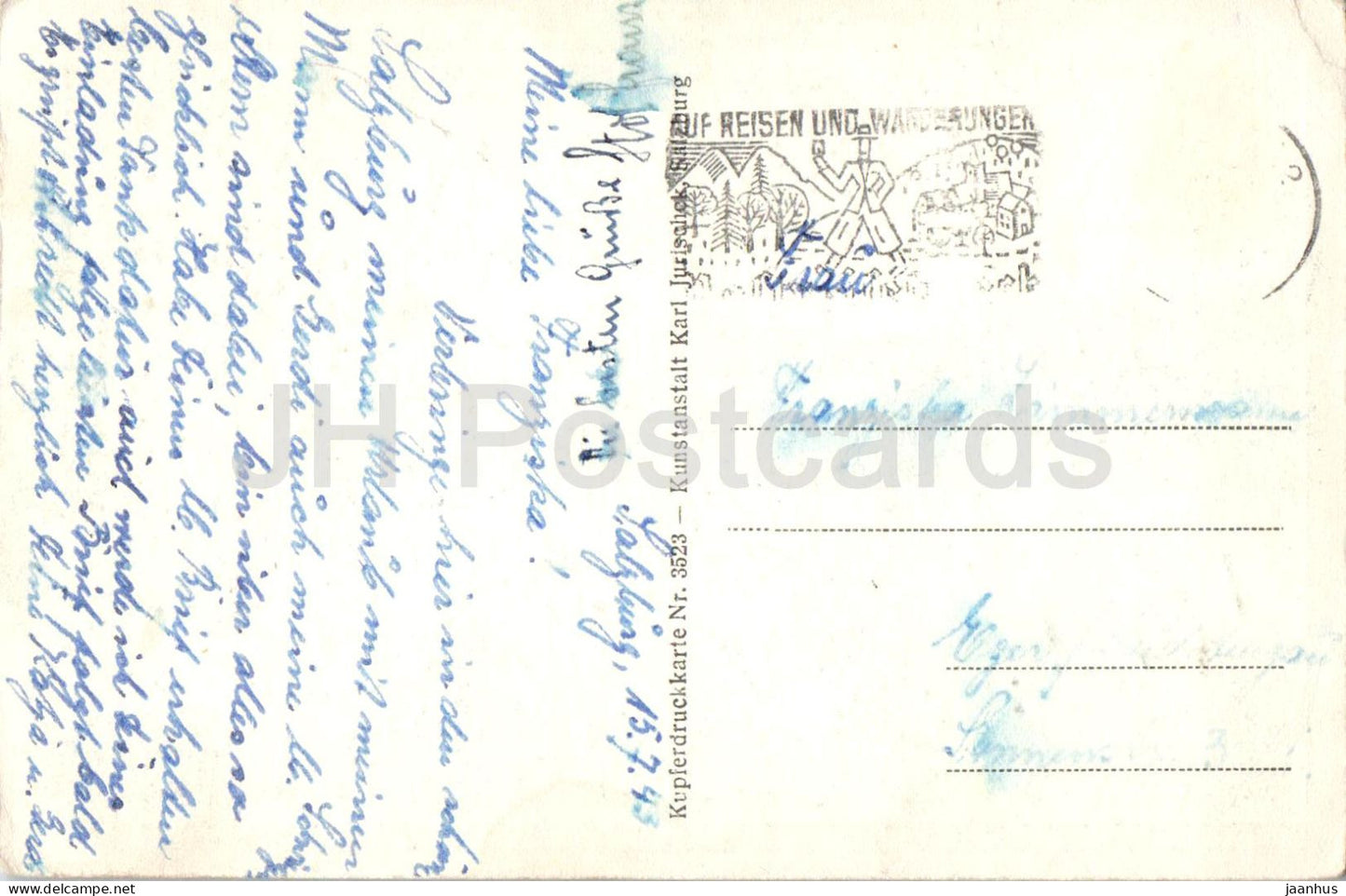 Steinernes Meer Hundstod 2560 m u. Watzmann 2744 m v. Sommerstein - 3523 - old postcard - 1943 - Austria - used
