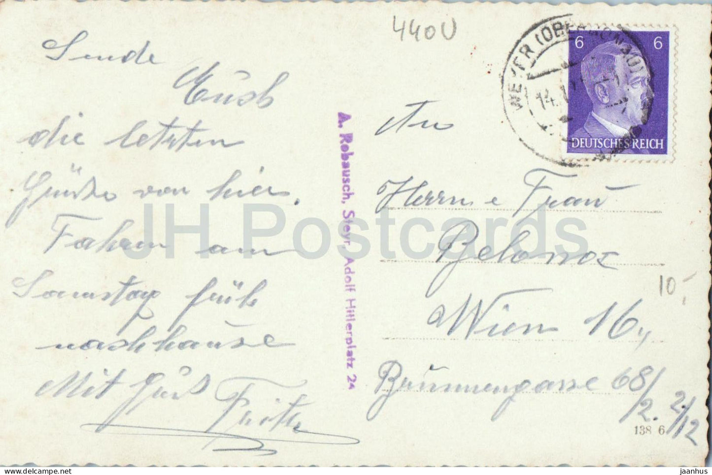 Weyer an der Enns - A. Robausch - photo - old postcard - 1940s - Austria - used