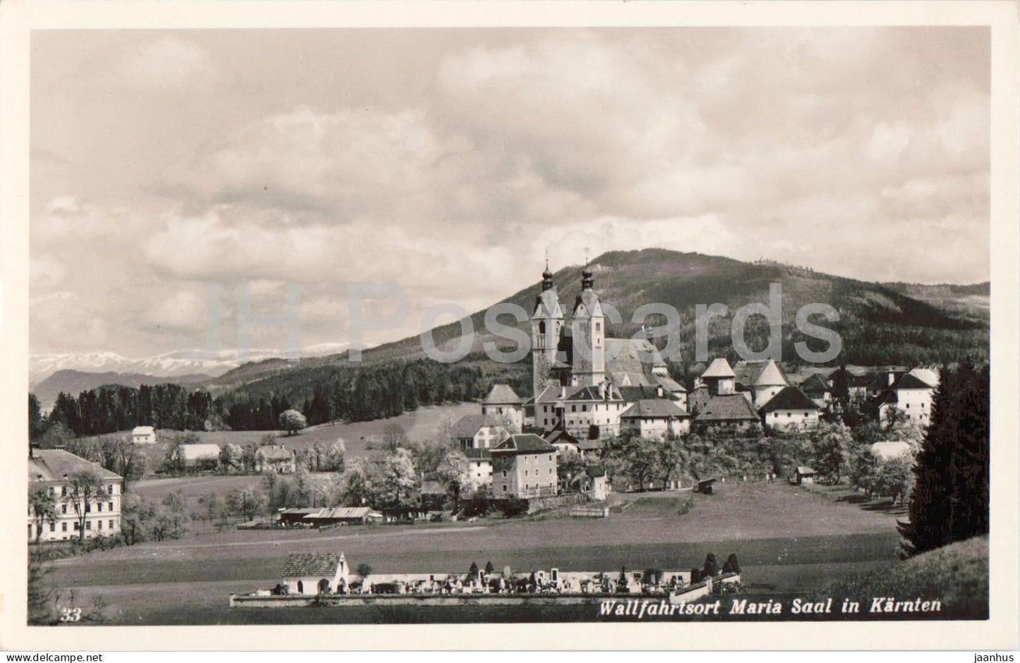Wallfahrtsort Maria Saal in Karnten - church - No. 33 - old postcard - Austria - unused - JH Postcards