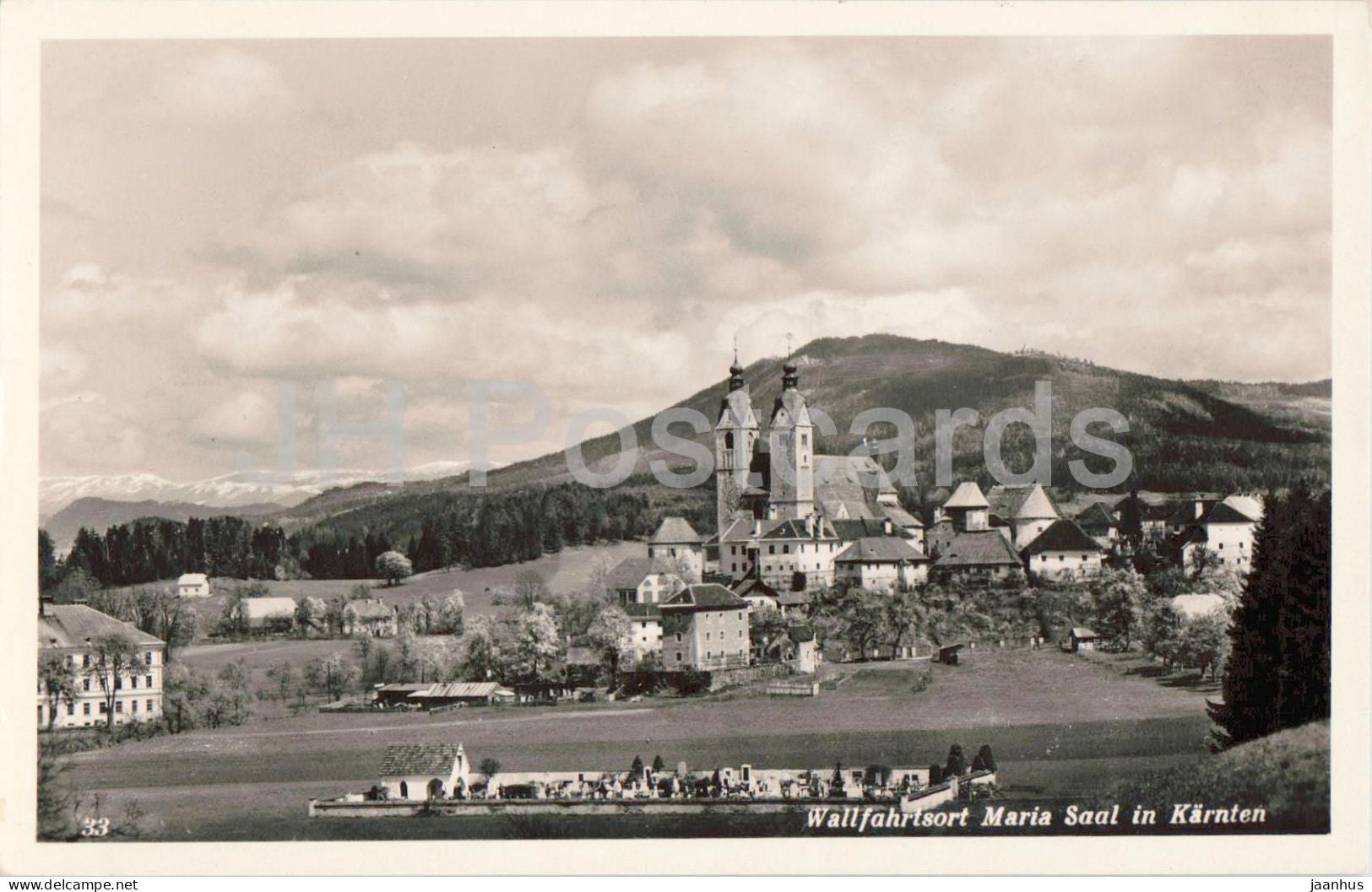 Wallfahrtsort Maria Saal in Karnten - church - No. 33 - old postcard - Austria - unused - JH Postcards