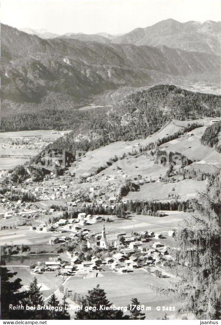 Reith bei Brixlegg in Tirol gegen Kienberg 1788 m - village - valley - 3483 - old postcard - Austria - unused - JH Postcards