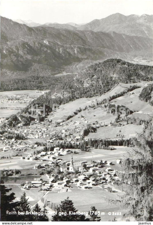 Reith bei Brixlegg in Tirol gegen Kienberg 1788 m - village - valley - 3483 - old postcard - Austria - unused - JH Postcards