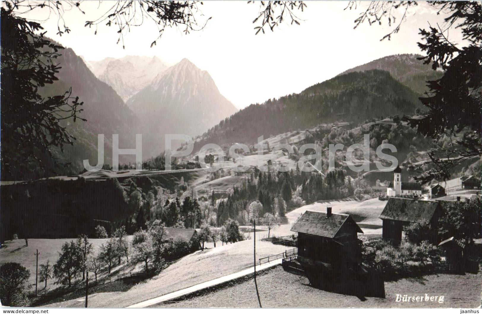Burserberg - alpine village - mountain panorama - 1960 - Austria - used - JH Postcards
