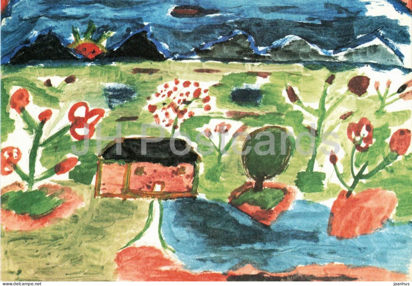 drawing by Alexis - SOS Childrens Village Chile - Chilean art - Germany - unused - JH Postcards