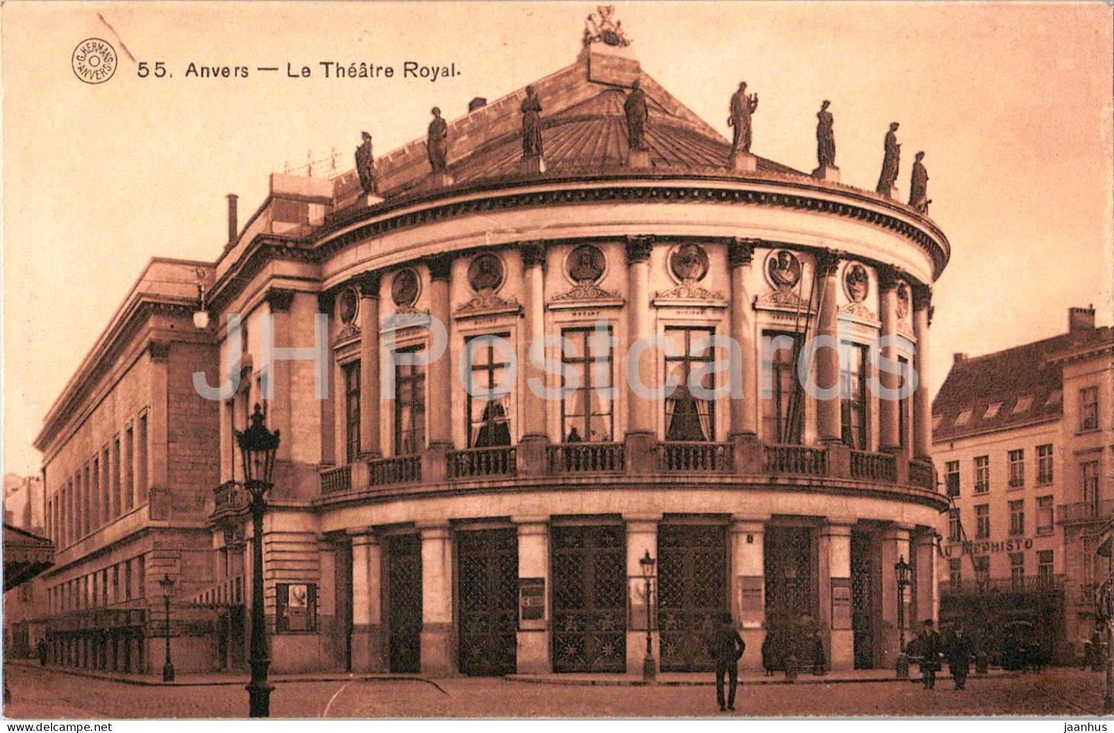 Anvers - Antwerpen - Le Theatre Royal - Royal Theatre - 55 - old postcard - Belgium - unused - JH Postcards