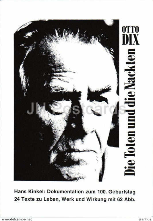 photograph of Otto Dix - book order card - Galerie Nierendorf Berlin - Bestellkarte - 1991 - Germany - unused - JH Postcards