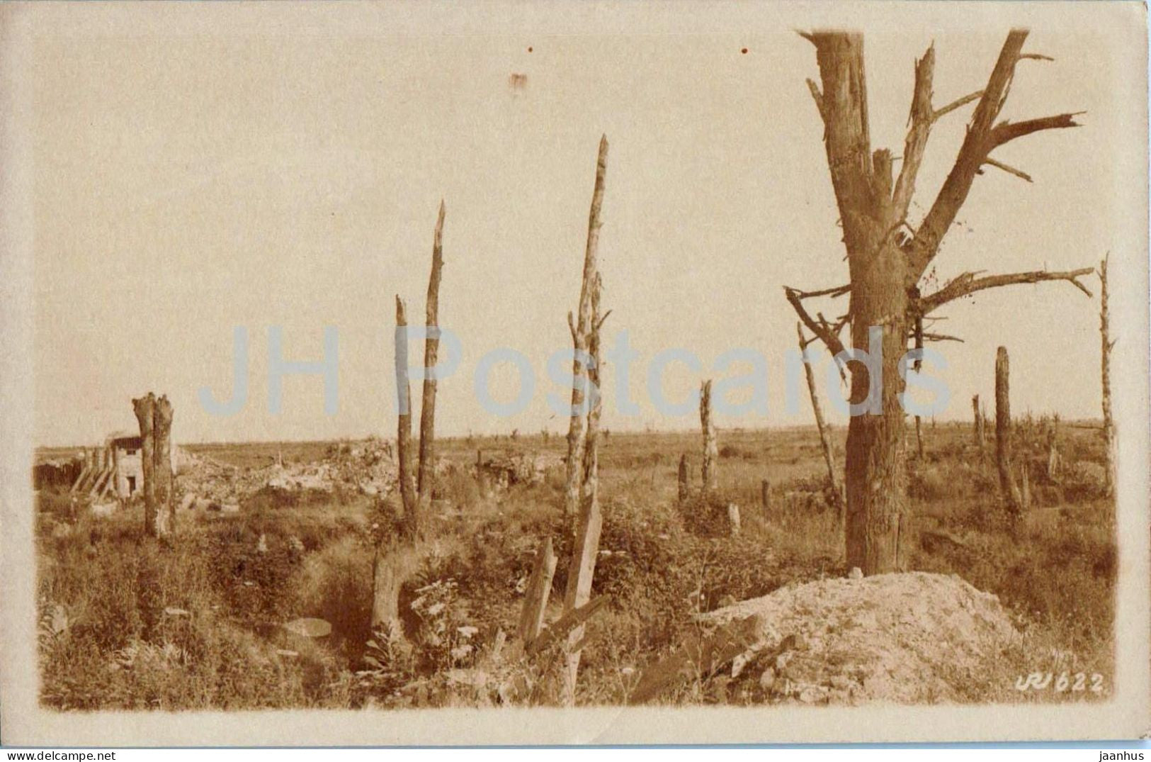 Battle of Riga - Schlacht von Riga - war landscape near Riga - military WWI - 622 - old postcard - 1917 - Latvia - used - JH Postcards
