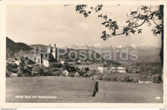 Maria Saal mit Karawanken - mountains - general view - 650 - old postcard - 1941 - Austria - used - JH Postcards