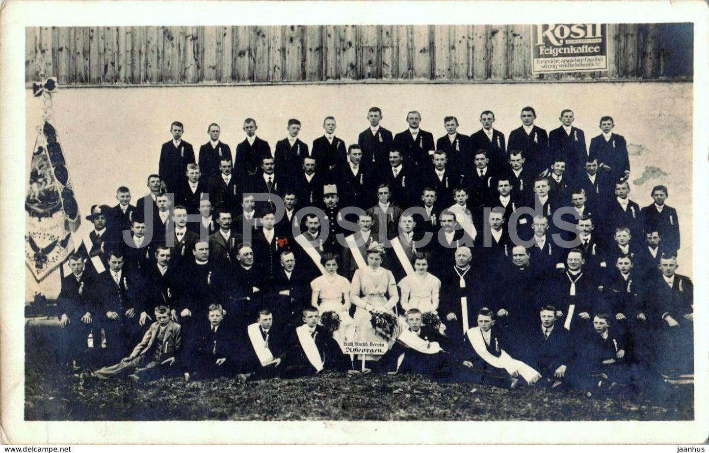 St. Georgen an der Gusen - Kath Bursch Verein St Georgen - group photo - old postcard - Austria - unused - JH Postcards