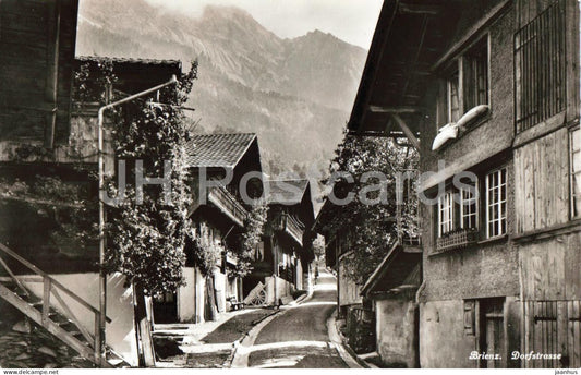 Brienz - Dorfstrasse - village street - houses -1745 - old postcard - Switzerland - unused - JH Postcards