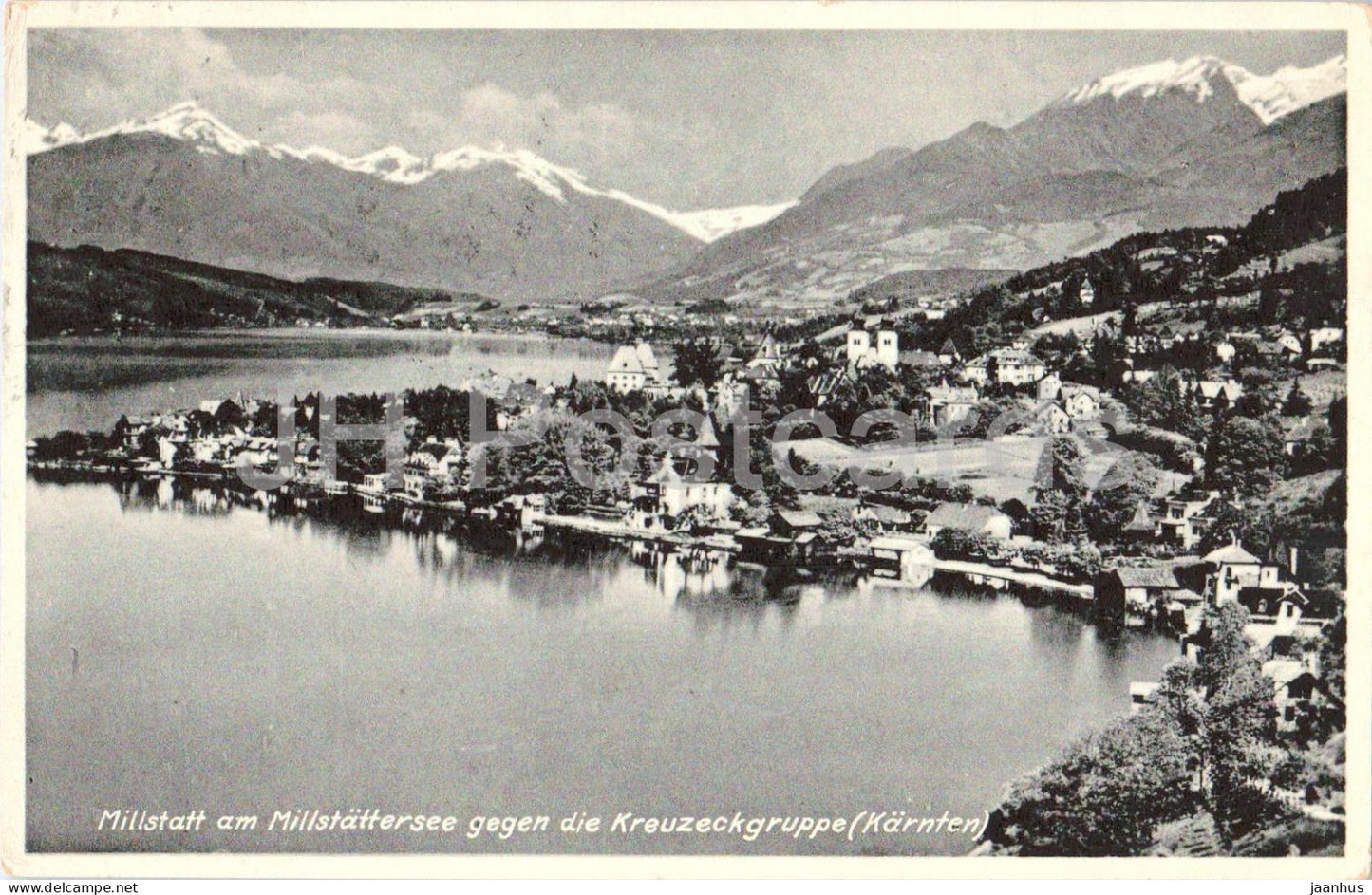 Millstatt am Millstattersee gegen die Kreuzeckgruppe - 12298 - old postcard - 1931 - Austria - unused - JH Postcards