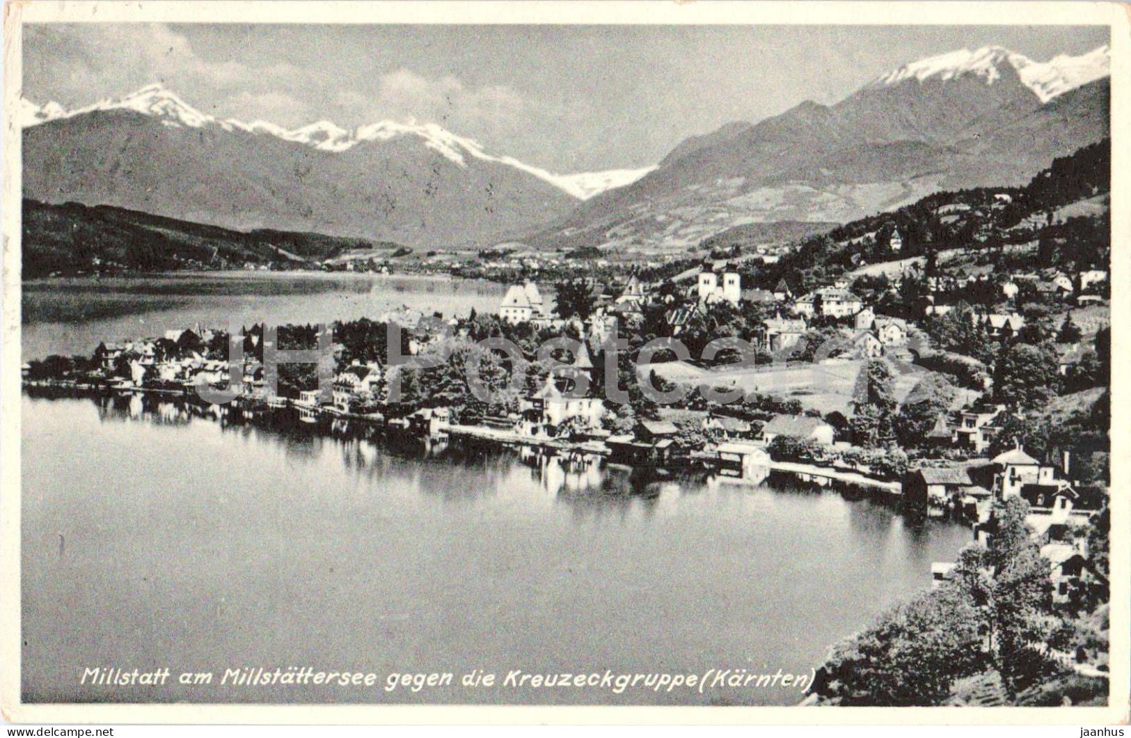 Millstatt am Millstattersee gegen die Kreuzeckgruppe - 12298 - old postcard - 1931 - Austria - unused - JH Postcards