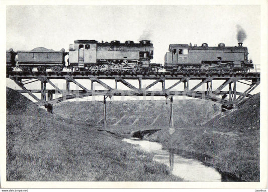 Peiskretscham OS. - Pyskowice - Dramabrucke mit Sandbahn - train - Schlesien - Silesia - old postcard - Poland - unused - JH Postcards