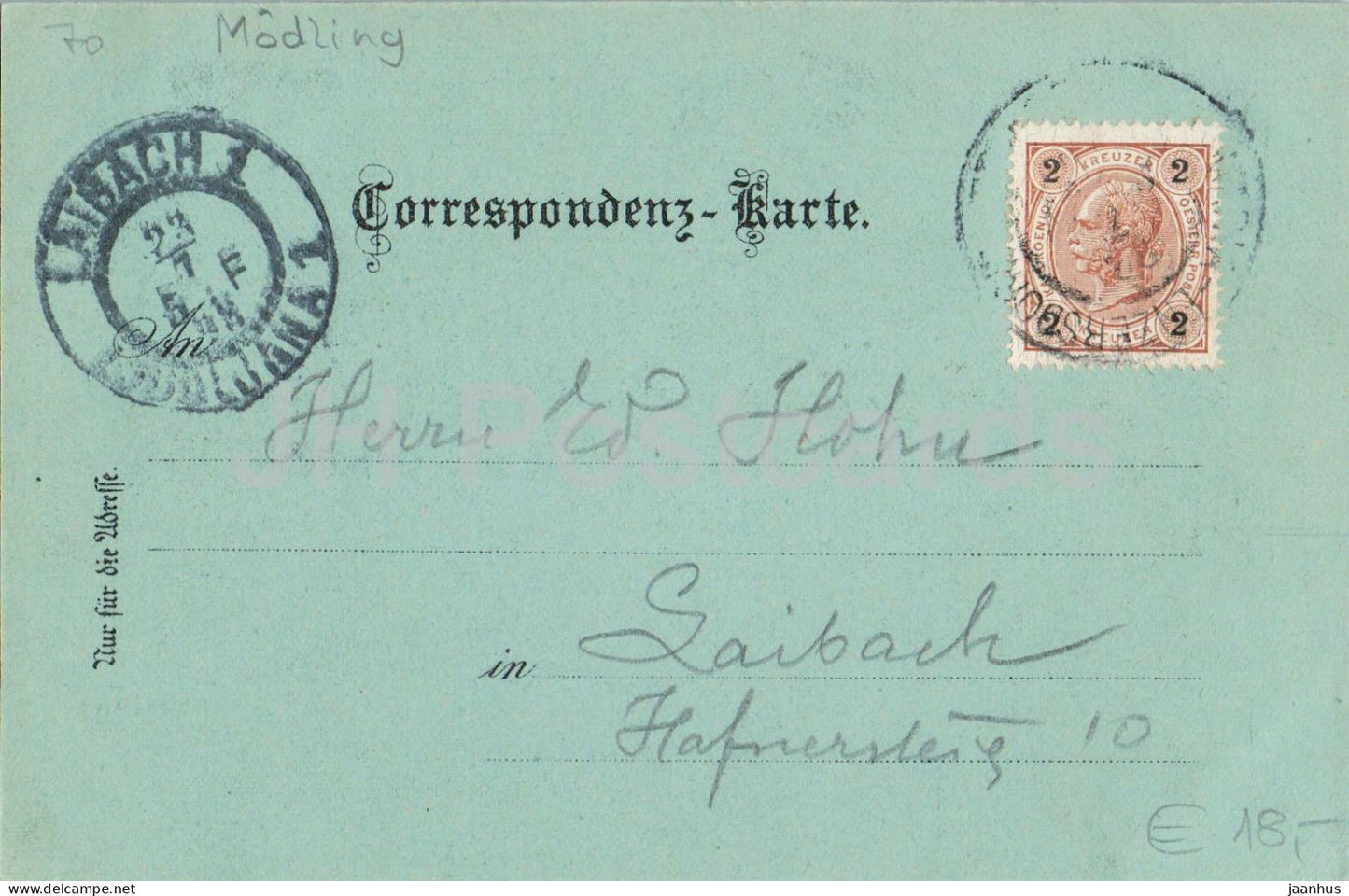 Gruss aus Maria Enzersdorf vd Teufelshohe - Litho - No. 1392 - carte postale ancienne - 1898 - Autriche - utilisé 