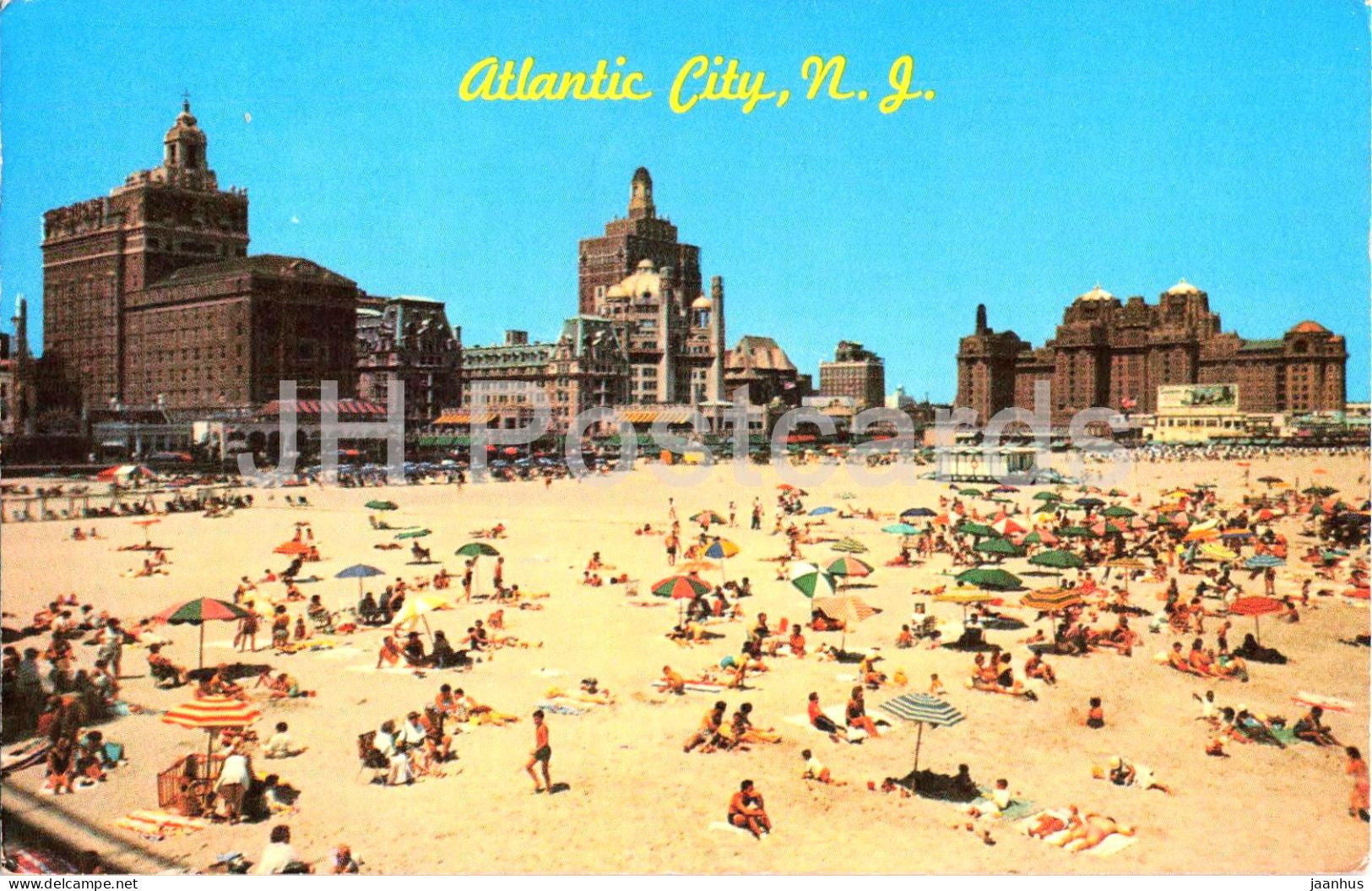 Atlantic City - N. J. - City Beach Skyline - 1967 - USA - used - JH Postcards