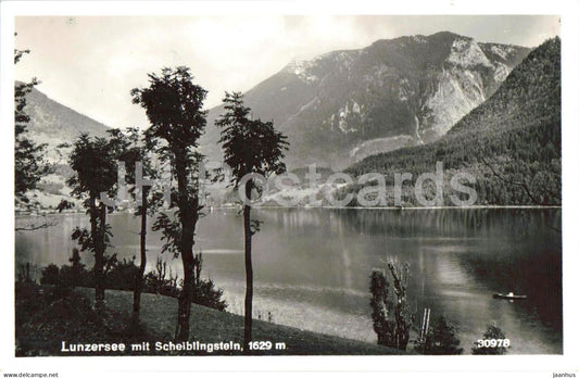 Lunzersee mit Scheiblingstein 1629 m - lake - mountains - No. 30978 - old postcard - 1935 - Austria - unused - JH Postcards