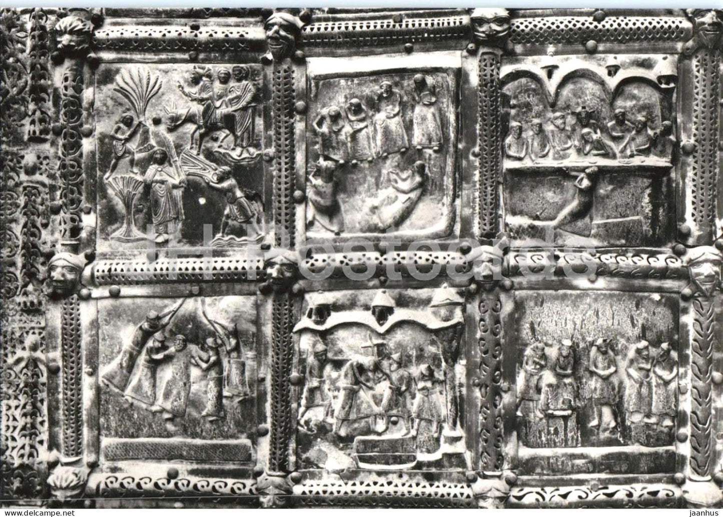 Verona - Basilica di S. Zeno - Anta sinistra - Scene del Testamento Nuovo - New Testament old postcard - Italy - unused - JH Postcards