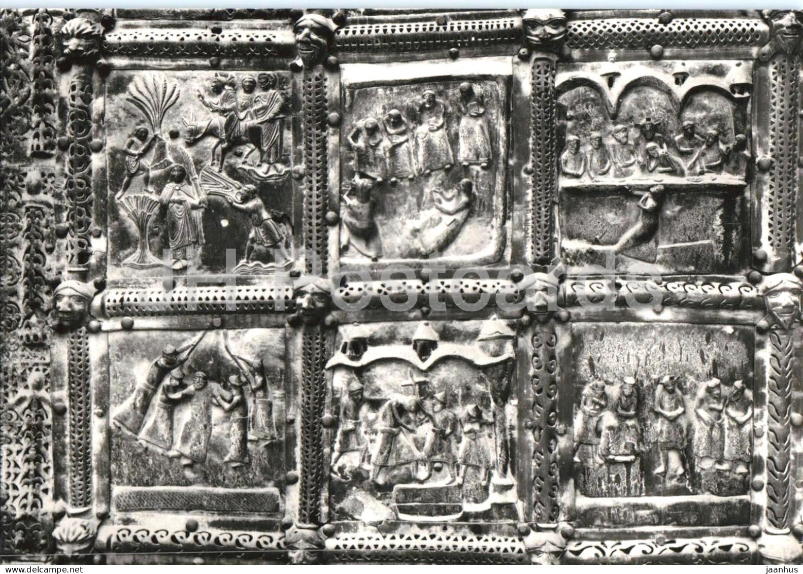 Verona - Basilica di S. Zeno - Anta sinistra - Scene del Testamento Nuovo - New Testament old postcard - Italy - unused - JH Postcards