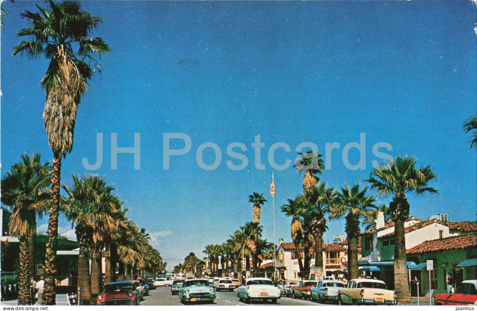 Palm Springs - Palm Canyon Drive - California - cars - street - 1960 - USA - used - JH Postcards