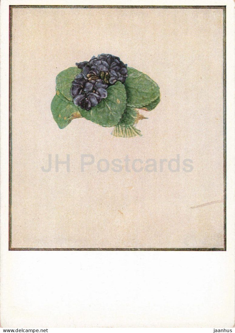 watercolor by Albrecht Durer - Veilchenstrauss - Bouquet of Violets - German art - 2001 - Germany - unused - JH Postcards