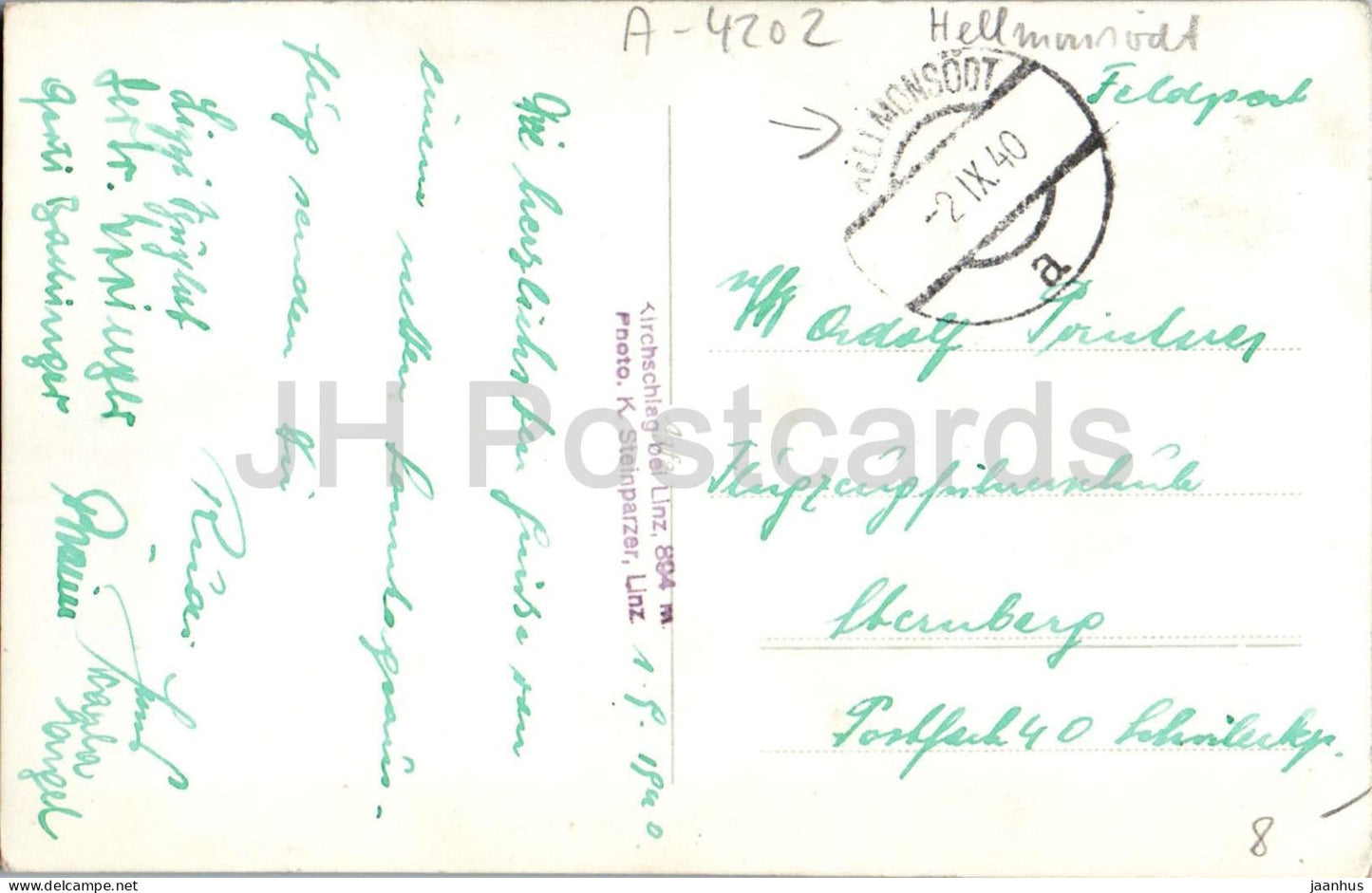 Kirchschlag b. Linz 894 m - Ansicht der Ortschaft - old postcard - 1940 - Austria - used